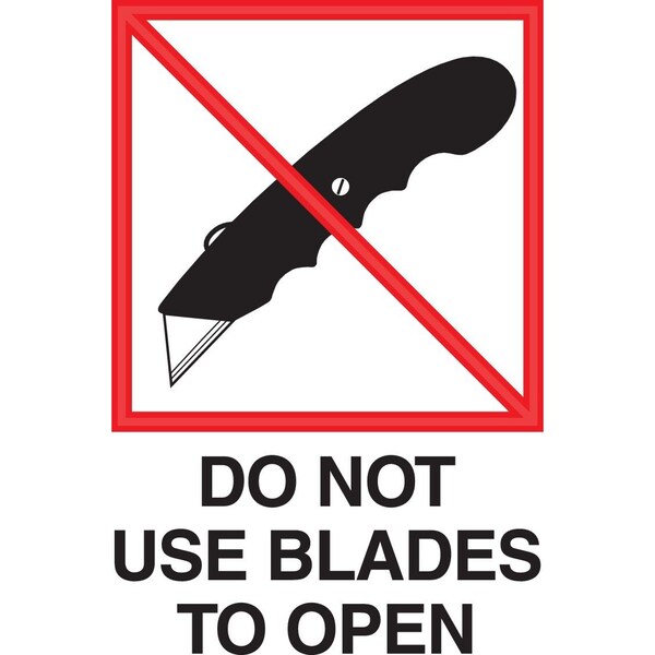 Decker Tape Products Label, DL4471, DO NOT USE BLADES, 4" X 6" DL4471 - main